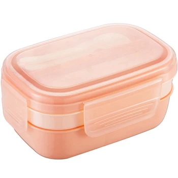 Ланч-бокс, 3-слойная универсальная коробка для бенто с набором посуды, герметичная коробка для бенто для обеда, работы, пикника