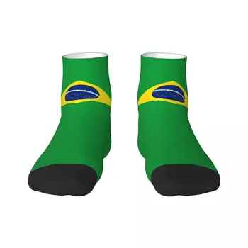  Симпатичные носки с флагом Бразилии Мужчины Женщины Теплые 3D-печать Футбольные спортивные носки