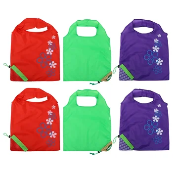 6 шт. Фруктовые складные сумки для покупок Нейлоновые водонепроницаемые сумки для хранения (смешанный стиль)