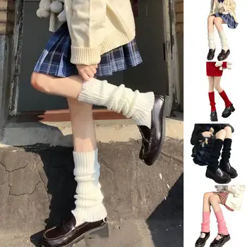 Stretchy 1 пара повседневных ветрозащитных зимних чехлов для ног девочек моющиеся гетры Lolita для повседневной носки