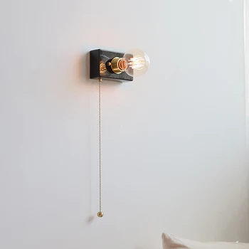 Настенный светильник для спальни прикроватная черная керамическая ретро творческая семья проживание в семье коридор кабинет настенный светильник для гостиной с выключателем