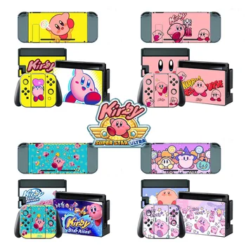 Star Kirby Full Body Защитный чехол Кожа Красочные наклейки Арт Наклейки для NS Switch Игровая консоль Joy-Con Контроллер Декор 1 комплект