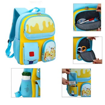 Детский рюкзак Мультфильм Детский сад Школьная сумка Материал для дайвинга Школьная сумка для начальной школы Подходит для рюкзаков для мальчиков и девочек