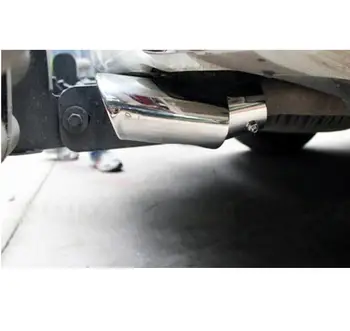 Для Toyota Land Cruiser Prado FJ150 2014-2016 2017 2018 Хромированная задняя труба Выхлопная труба Глушитель Наконечник Отделка 1 шт. Стайлинг автомобиля