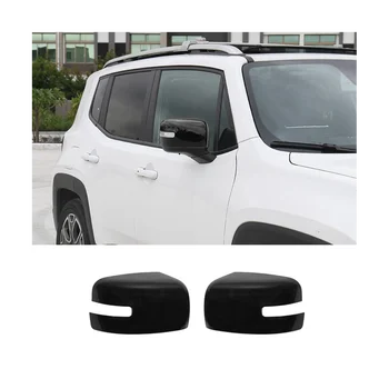 Крышка зеркала заднего вида Крышка бокового зеркала Наклейка на рамку для Jeep Renegade 2016-2023 Аксессуары - ABS черный