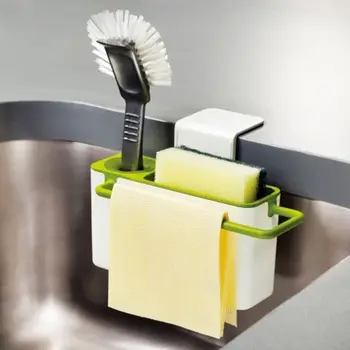 Пластиковый держатель губки Creative Self Draining Green Drain Rack Полка для хранения кухонной раковины