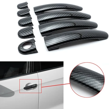  Декоративные накладки на ручку боковой двери в стиле углеродного волокна для Jetta MK6 2012-2015 Tiguan 2009-2016 -Polo 2010-2014