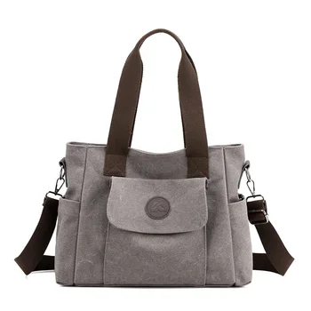 Универсальная женская сумка через плечо большой емкости, холщовая сумка, женская сумка, новая повседневная европейская и американская ретро модная