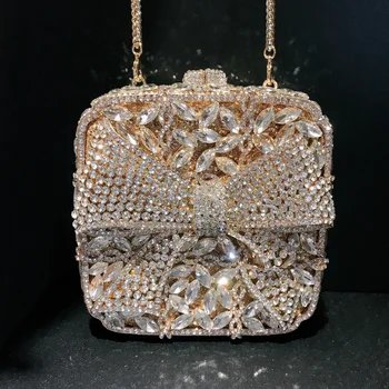 Женская сумочка со стразами Сумка через плечо Женская сумка-мессенджер большой емкости Маленькая вечерняя сумка Бриллианты Модная роскошная сумка