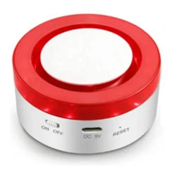 Домашняя безопасность Tuya Smart Siren Alarm Strobe Flash Horn 100 DB Большие звуки, угрожающие вору для Alexa EU Plug Easy Install