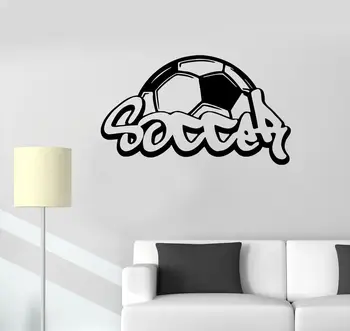 Креативные футбольные буквы Декоративные наклейки на стену Наклейки на стену для футбольных игр Гостиная Спальня Офис Украшение Стены Наклейки