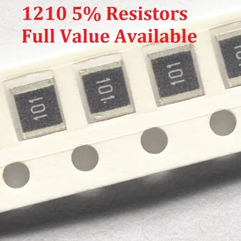 100 шт./лот SMD Чип-резистор 1210 1.2K / 1.3K / 1.5K / 1.6K / 1.8K / Ом 5% Сопротивление 1.2/1.3/1.5/1.6/1.8/K Резисторы 1K2 1k3 1k5 1k6 1k8