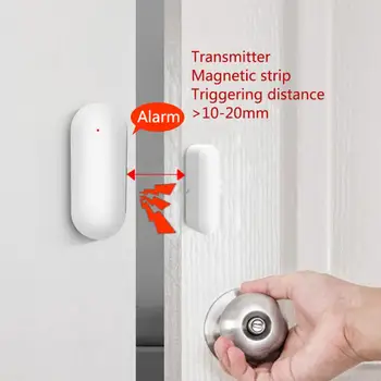 Tuya Датчик дверного окна Интеллектуальный детектор для гаража / ящика / устройства открывания дверей работает Приложение Smart Life Alexa Привет, Алиса