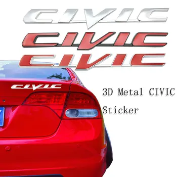 Высококачественная наклейка для стайлинга автомобиля 3D Металл Логотип Civic Эмблема Наклейка Авто Хвост Багажник Задний Значок Для Honda Civic Авто Аксессуары