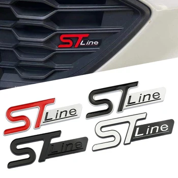 3D Металлический Логотип ST Line Значок Автомобильный багажник Передняя решетка Эмблема Для Ford Focus MK4 PUMA Mondeo Kuga Fiesta ST Line Наклейка Аксессуары