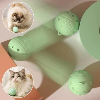  Умные автоматические интерактивные игрушки для кошек с легким электрическим шаром Игрушки для кошек Дрессировка домашних кошек Самодвижущиеся игрушки для котят