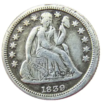 Посеребренные монеты США Свобода Сидя 1839 P/S