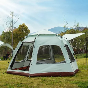 Палатки Открытый кемпинг Водонепроницаемый 6 человек Семейная сверхлегкая автоматическая палатка Портативная быстрооткрывающаяся туристическая палатка Naturehike