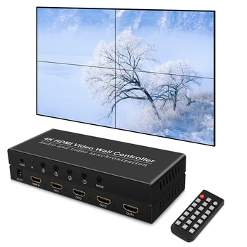 Контроллер видеостены HDMI До 4K30 Гц 8 Варианты дисплея 1X2 1X4 1X3 3X3 3x1 4X1 Процессор для нескольких видеоэкранов HD Splicer 180° Flip