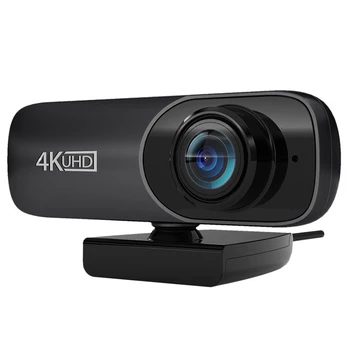 Веб-камера 4K Uhd 3840X2160P Веб-камера 800 Вт Пиксели Компьютерная камера 120° Groothoek Веб-камера Met Microfoon