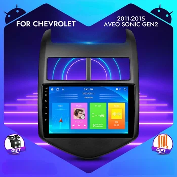 Android 9 дюймов Сенсорный экран Авто Радио Аудио Видео Стерео Плеер Для Chevrolet Aveo Sonic Gen2 2011-2015 с Bluetooth WiFi SWC M