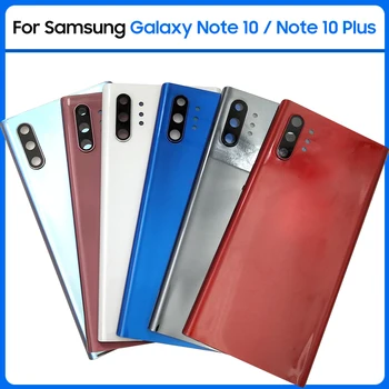 Для Samsung Galaxy Note10 N970F Note 10 Plus N975F Задняя крышка аккумулятора 3D стеклянная панель Крышка корпуса задней двери Чехол Объектив камеры