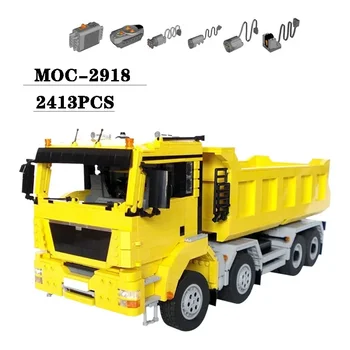 Новый MOC-2918 Строительный блок Земснаряд Инженерный грузовик Инженерный грузовик 8X4 Модель 2413PCS Взрослая и детская образовательная игрушка Подарок на день рождения