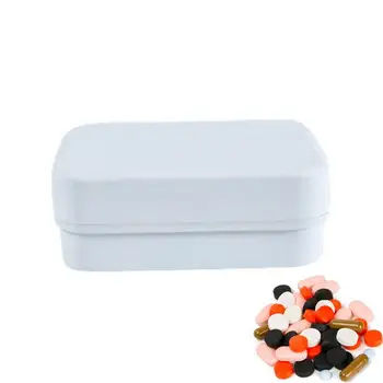  Силиконовая коробка для таблеток Дорожная коробка для таблеток с 6 отделениями Силиконовый диспенсер для таблеток с двойным уплотнением Маленький контейнер для таблеток для витаминов
