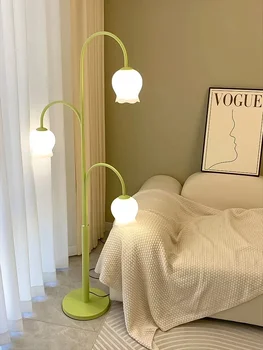 кремовый стиль французский лилия торшер современный минималистичный креативный диван для гостиной угловые атмосферные лампы