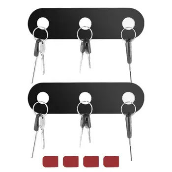  Держатель ключей Настенная дверная стойка Компактный для ключей Магнитная вешалка для ключейБез сверления Повесить несколько ключей для офиса Домашняя кухня