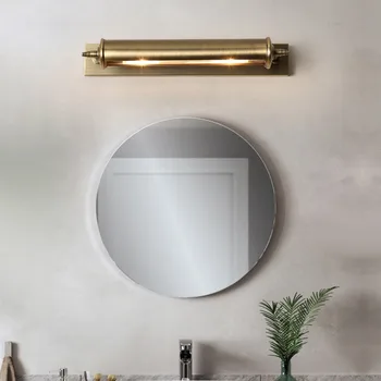 Антикварная бронзовая косметическая зеркальная лампа, роскошная европейская зеркальная лампа, косметическая лампа, туалетный столик, стена ванной комнаты