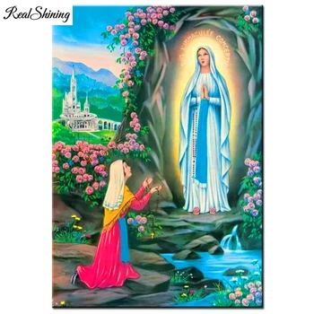 Мексика Гваделупе Благословение Девы Марии 5D DIY Алмазная живопись вышивка крестом мозаика религия цветы замок вышивка T404