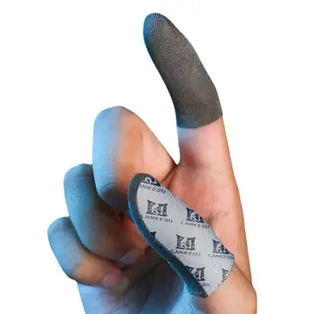 1 пара рукавов для пальцев с дышащей тканью Сверхпроводящие перчатки для большого пальца Чехол для кончиков пальцев против пота для мобильных телефонов и планшетов