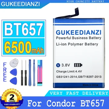 Аккумулятор GUKEEDIANZI для мобильного телефона Condor BT657, аккумулятор большой мощности, 6500 мАч