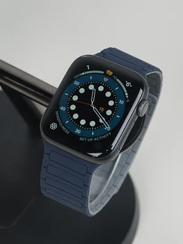Магнитная петля для ремешков Apple Watch 44 мм 40 мм 49 мм 45 мм 41 мм 38 мм Силиконовый браслет iWatch Series 9 8 7 6 5 4 3 Se ultra 2 ремешок