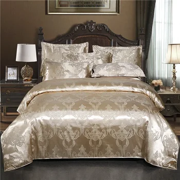 жаккардовое плетение пододеяльник кровать домашний текстиль роскошные наволочки спальное одеяло 220x240 без простыни Комплект постельного белья Queen/Full/King