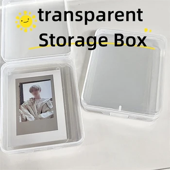 INS Прозрачная пластиковая коробка для хранения фотокарт Коробка для хранения карт идолов Настольная классификация Органайзер Контейнеры