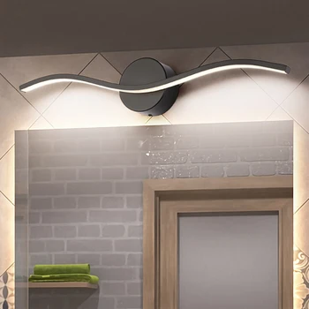 Современный настенный светильник для ванной комнаты Светодиодные зеркальные лампы Внутреннее освещение Акриловое настенное бра Светильник для спальни Туалетный столик Туалетный столик Туалетный столик Декор