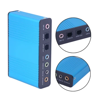  Преобразователь звуковых карт USB Аудио драйвер Внешний канал 7.1 и 5.1 Оптическая звуковая карта для ПК Ноутбук Настольный стол