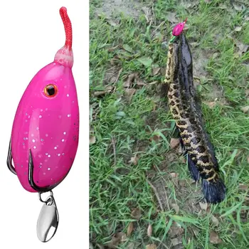 Отличная рыболовная приманка Реалистичный анти-царапин Легкий бионический крючок в форме лягушки