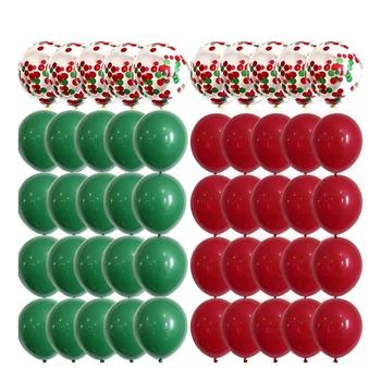 50 шт. Рождественский латексный воздушный шар 12 дюймов Рождественские украшения Санта-Клаус Воздушный шар Фестиваль Украшение для вечеринки Красный зеленый