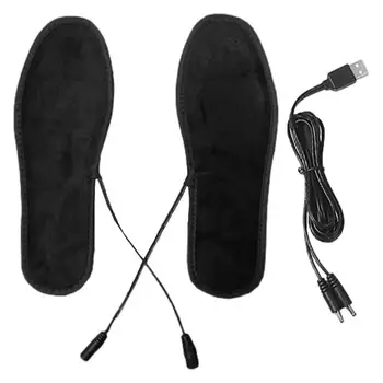 Перезаряжаемая вставка для обуви с подогревом Водонепроницаемые аккумуляторные стельки с 40 нагревательными вставками из углеродного волокна с постоянной температурой
