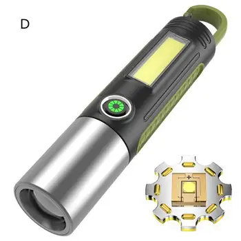  Рыбацкая лампа Мощный USB-аккумуляторный светодиодный фонарик Универсальное уличное оборудование для кемпинга, рыбалки, охоты, открытого фонаря