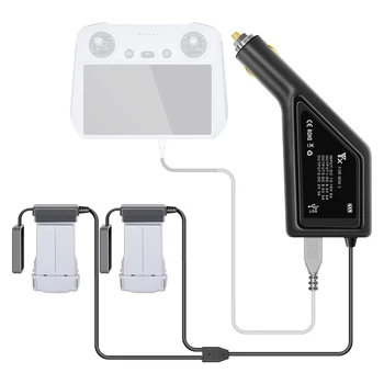 Для Mini 3 Зарядное устройство MINI 3 Pro для DJI Mini 4 Pro Быстрая зарядка USB Двойное автомобильное зарядное устройство Адаптер для контроллера DJI RC Аксессуары