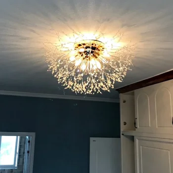 Скандинавский минималистичный креативный одуванчик люстра кованое железо спальня столовая светодиодные внутренние осветительные приборы для гостиной