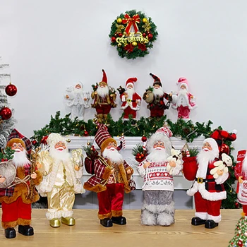 Новая кукла Санта-Клауса Кукла Рождественское украшение Стоячая Стоячая Детская игрушка Подарочное украшение