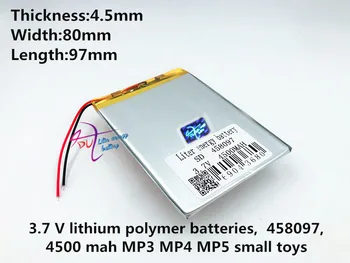 3,7 В, 4500 мАч 458097 (полимерный литий-ионный аккумулятор) Литий-ионный аккумулятор для планшетного ПК, mp3, mp4, сотового телефона, динамика!