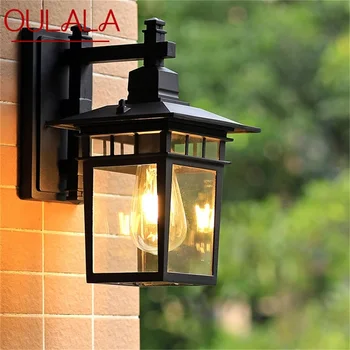 BELLE Наружный настенный светильник Светодиодный классический ретро черный свет Бра Водонепроницаемый декоративный для домашнего прохода
