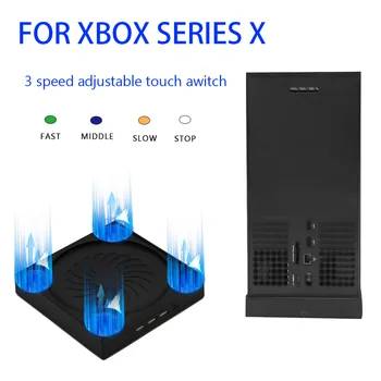 Для Xbox Series X Охлаждение База вентилятора Вертикальная подставка Игровая консоль Охладитель консоли Док-станция Вертикальный кронштейн Радиатор для аксессуаров Xbox