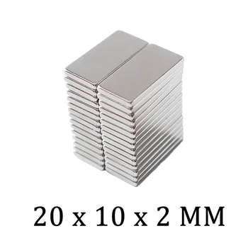 5 / 10 / 20 / 30 шт. 20x10x2 мм неодимовый магнит 20 мм x 10 мм x 2 мм магниты на холодильник N52 Сверхсильный диск с постоянными магнитами